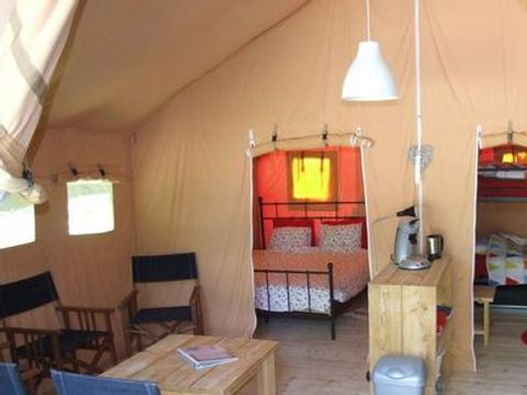 CANVAS AND WOOD TENT 6 people - Safaritent Next Le Verdoyer