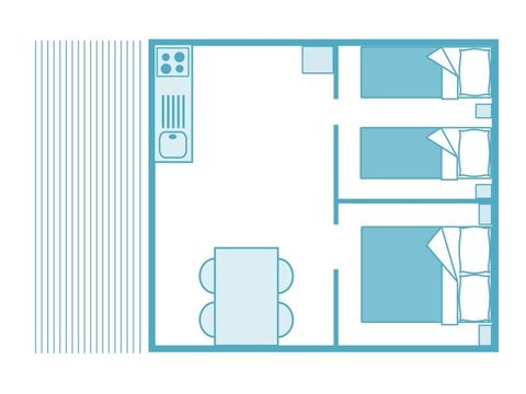 TENTE 4 personnes - Tente Ciela Nature - 2 chambres (sans sanitaire)