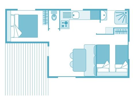 MOBILHOME 4 personnes - Mobil home Ciela Confort Compact - 2 chambres