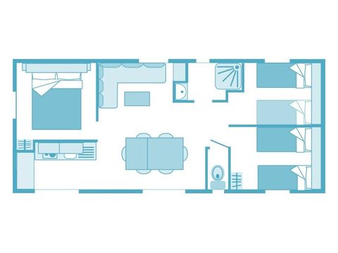 MOBILHOME 6 personnes - Mobil home Ciela Privilège - 3 chambres - barbecue