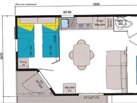 MOBILHOME 4 personnes - INITIAL