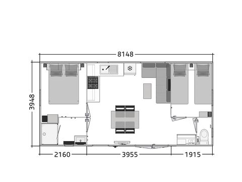 MOBILHOME 4 personnes - Mobilhome Premium 2 ch climatisé