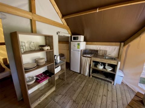 TENTE TOILE ET BOIS 4 personnes - Lodge tente - sans sanitaire