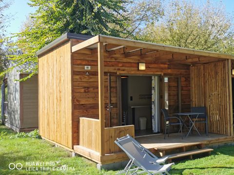 CHALET 2 personnes - PREMIUM 24m² (1 chambre dans la pièce de vie) dont terrasse couverte  + TV