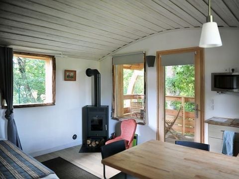 CHALET 4 people - Wooden eco-cabin with sanitary facilities