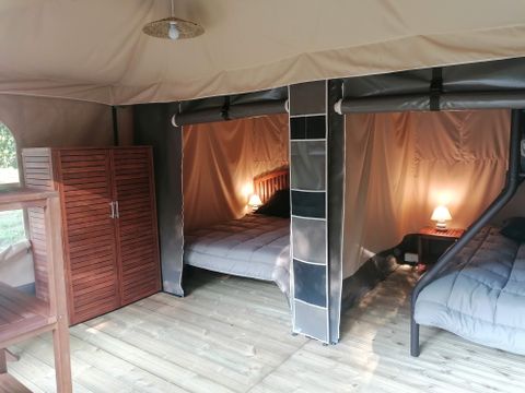 TENTE TOILE ET BOIS 5 personnes - TENTE LODGE FAMILALE