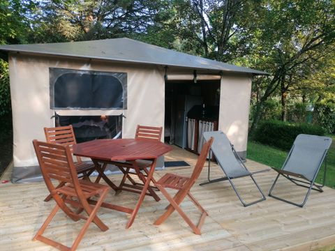 TENTE TOILE ET BOIS 5 personnes - TENTE LODGE FAMILALE