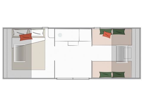 CANVAS BUNGALOW 4 people - COCO SWEET TENT (Without sanitary facilities) (EDEN)