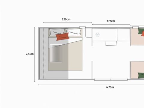 CANVAS BUNGALOW 4 people - COCO SWEET TENT (Without sanitary facilities) (EDEN)