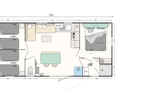 MOBILE HOME 6 people - Comfort 35m² - 3 bedrooms