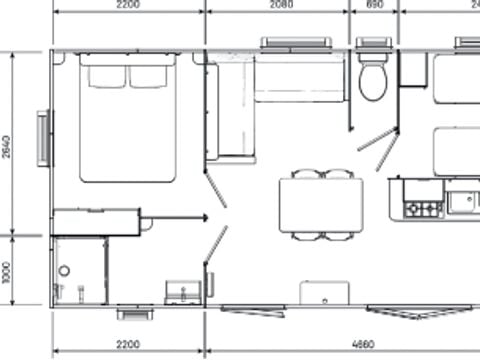 MOBILE HOME 4 people - Premium 30m² - 2 bedrooms + private spa