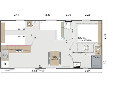 MOBILE HOME 4 people - Mobil home Confort+ - 2 bedrooms