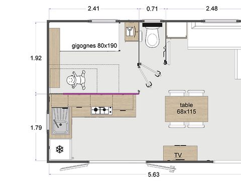 MOBILHOME 4 personnes - clim 2024