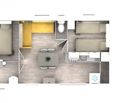 MOBILE HOME 4 people - Premium Cottage 2 bedrooms + TV + Terrace