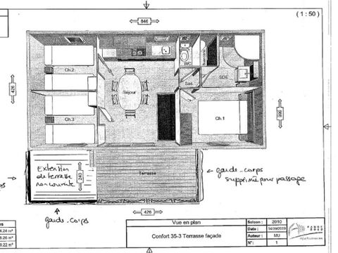 CHALET 6 personnes - Confort 3 chambres 35m² + Terrasse intégrée + TV