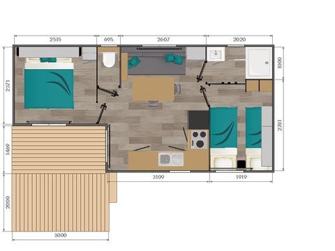 MOBILE HOME 4 people - Pacific - new in 2023