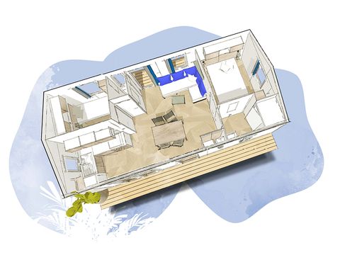 MOBILE HOME 4 people - Mobile Home BAHIA 2 bedrooms ( New 2024 )