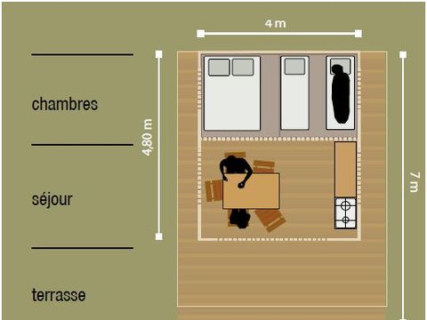 TENT 4 people - COTTON LODGE NATURE (without sanitary facilities)