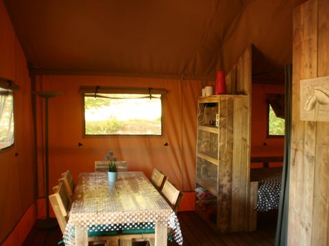 CANVAS AND WOOD TENT 5 people - SAFARI WOODY (without sanitary facilities)