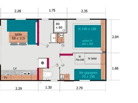 MOBILE HOME 4 people - PREMIUM 2bedroom 4people