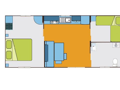 MOBILE HOME 6 people - Helios (PMR) 2 bedrooms 4/6 people