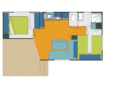 MOBILE HOME 5 people - PLEIN AIR 2 bedrooms