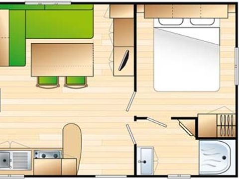 MOBILHOME 6 personnes - Paimpol CONFORT 28m² (2ch-4/6pers) + Terrasse couverte + TV Arrivée Mercredi