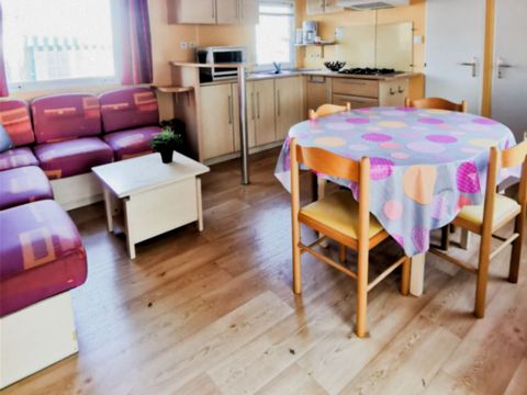 MOBILHOME 5 personnes - MH 2 chambres Eden terrasse en bois semi-couverte