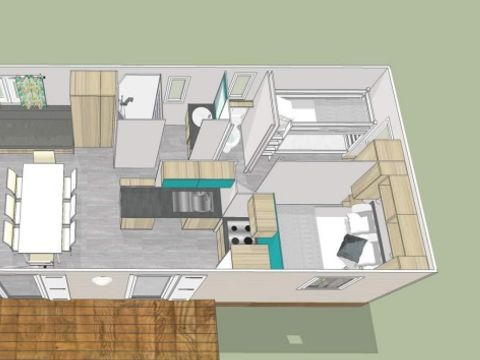 MOBILE HOME 8 people - PRIVILEGE 40-4 (Mobile home) - TV, LV, toaster, espresso coffee, 4 bedrooms, approx. 40m² - MAX 7 ADULTS /