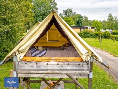 TENTE TOILE ET BOIS 2 personnes - Bivouac sur pilotis 1 chambre