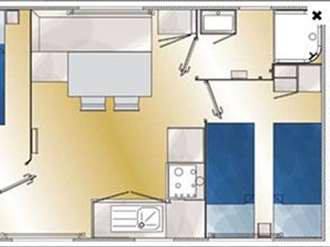 MOBILHOME 4 personnes - MORGANE ANA CASSANDRE Mobil-home Confort 31m² - 2 chambres sur parcelle >100m2