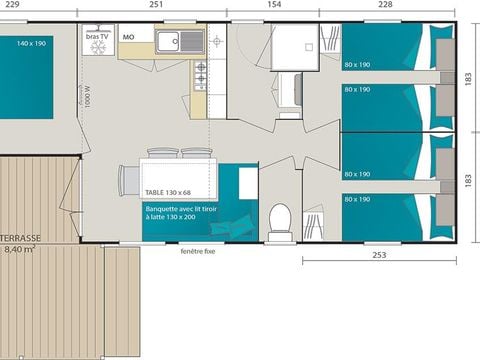 MOBILE HOME 6 people - MH3 Comfort