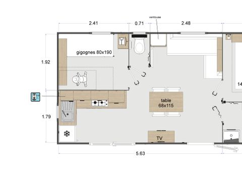 MOBILHOME 4 personnes - Alizé Grand Large 2 chambres