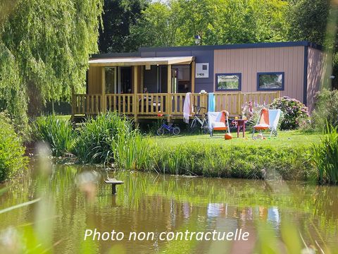 MOBILE HOME 6 people - Mobile home Taos 40m² (3 bedrooms 2 bathrooms) + terrace by the pond