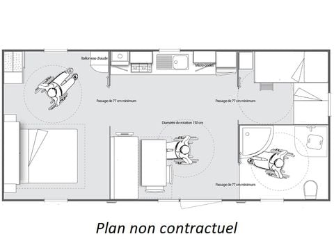 MOBILE HOME 4 people - Mobile home Java 30m2 (2 bedrooms) + terrace PMR