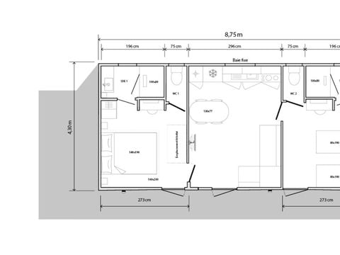 MOBILE HOME 4 people - 2 bedrooms O'Hara 865