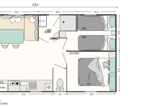 MOBILE HOME 4 people - Loggia Bay 2 bedrooms