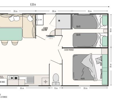 MOBILHOME 4 personnes - Loggia Bay 2 chambres