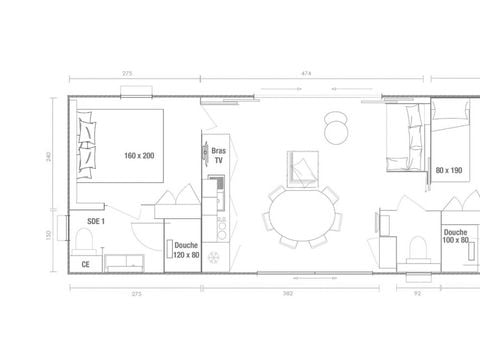 MOBILE HOME 4 people - Key West 2 Bedrooms