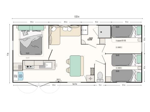 MOBILHOME 6 personnes - 6 pesonnes Riviera 3