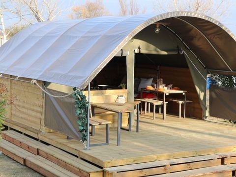 CANVAS AND WOOD TENT 4 people - ECOLODGE TOILE DE SAVEL (WITHOUT SANITARY FACILITIES)