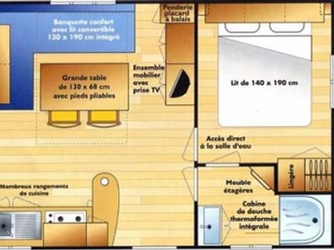 MOBILHOME 4 personnes - IRM 2 chambres