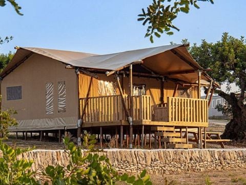 TENTE TOILE ET BOIS 5 personnes - SAFARI LODGE 2ch 5pers