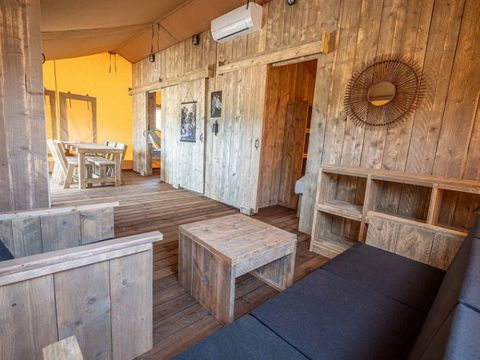 TENTE TOILE ET BOIS 5 personnes - SAFARI LODGE 2ch 5pers