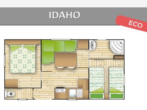 MOBILHOME 4 personnes - IDAHO ECO.