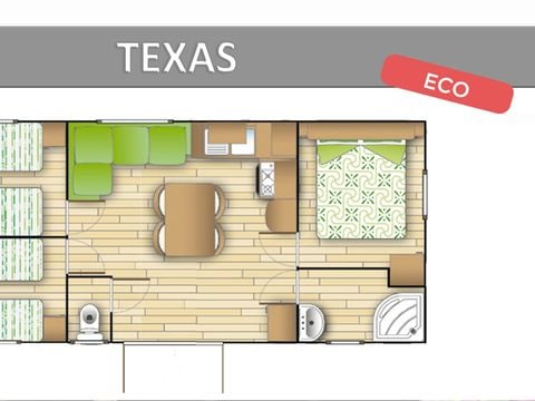 MOBILHOME 8 personnes - TEXAS. ECO