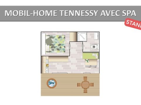 MOBILHOME 2 personnes - TENNESSY AVEC SPA.