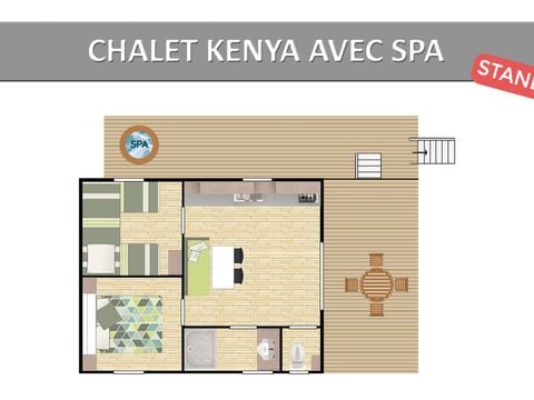 CHALET 5 personnes - CHALET KENYA. STANDARD AVEC SPA