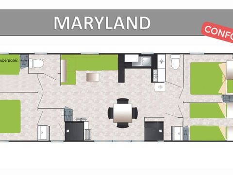 MOBILHOME 10 personnes - MARYLAND CONFORT.