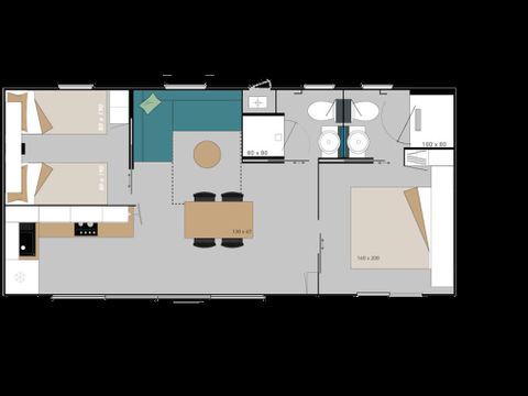 MOBILE HOME 4 people